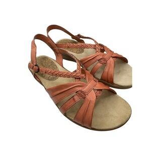 BareTraps Jacee Sandals Womens 8M Coral Comfort Slingback Shoes